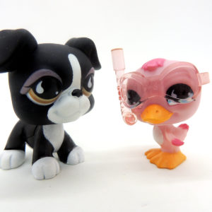 Littlest Pet Shop Pet Pairs Boxer Duck 825 826 Hasbro
