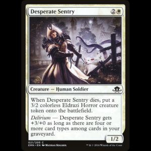 MTG Desperate Sentry Eldritch Moon emn#21