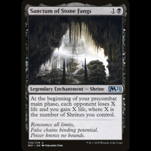 MTG Santuario de los colmillos de piedra (Sanctum of Stone Fangs) Core Set 2021