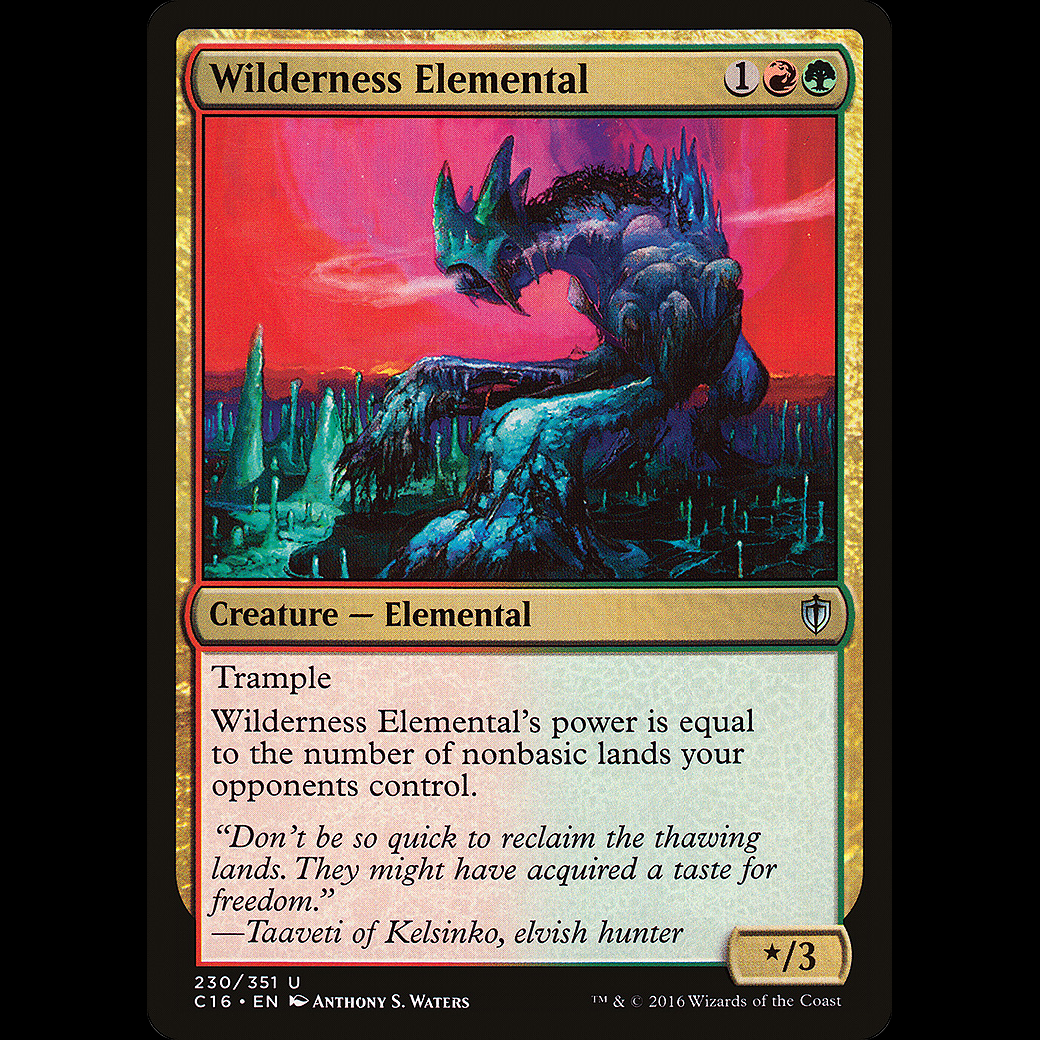 MTG Wilderness Elemental Commander 2016