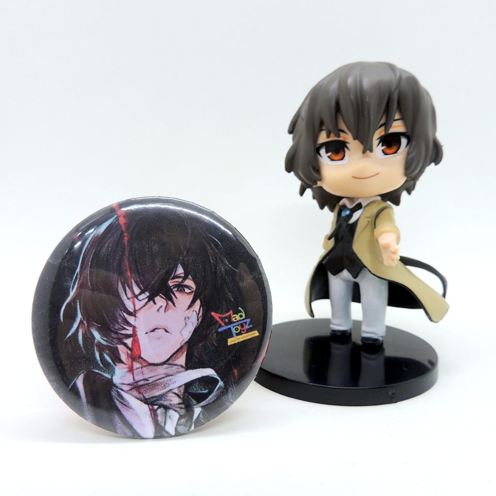 Zhongkaihua Bungo Stray Dogs Figura Dazai Osamu Viso intercambiabile Figura Mobile Cosplay Action Figure Modello Regalo