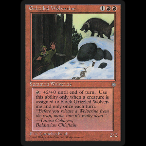 MTG Grizzled Wolverine Ice Age