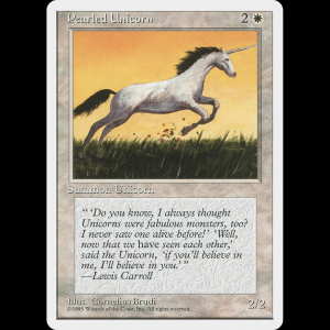 MTG Unicornio perlado (Pearled Unicorn) Fourth Edition