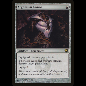 MTG Armadura de argentum (Argentum Armor) Scars of Mirrodin som#137