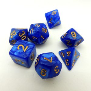 Set de 7 Dados para Rol D7 Azul MTG