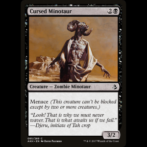 MTG Cursed Minotaur Amonkhet akh#85