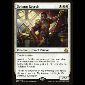 MTG Recluta solemne (Solemn Recruit) Aether Revolt aer#22