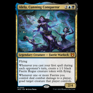 MTG Alela, Cunning Conqueror Wilds of Eldraine Commander