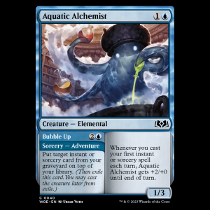 MTG Aquatic Alchemist // Bubble Up Wilds of Eldraine