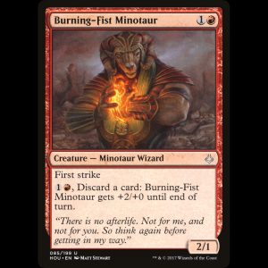 MTG Burning-Fist Minotaur Hour of Devastation hou#85