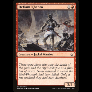 MTG Khenra desafiante (Defiant Khenra) Hour of Devastation hou#89