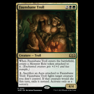 MTG Faunsbane Troll Wilds of Eldraine