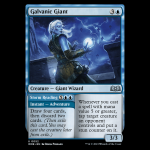 MTG Galvanic Giant // Storm Reading Wilds of Eldraine