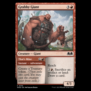 MTG Grabby Giant // That's Mine Wilds of Eldraine - FOIL