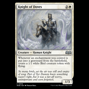 MTG Knight of Doves Wilds of Eldraine - FOIL