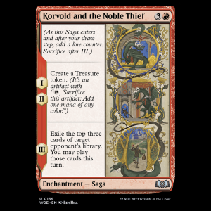 MTG Korvold and the Noble Thief Wilds of Eldraine