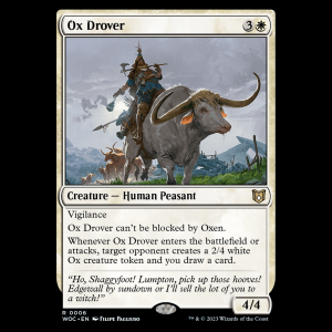 MTG Ox Drover Wilds of Eldraine Commander