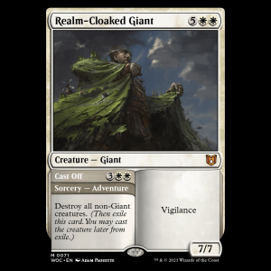 MTG Realm-Cloaked Giant // Cast Off Wilds of Eldraine Commander