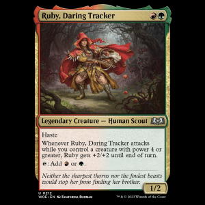 MTG Ruby, Daring Tracker Wilds of Eldraine