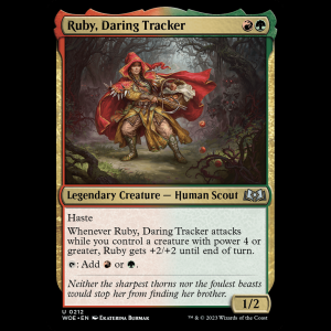 MTG Ruby, Daring Tracker Wilds of Eldraine woe#212