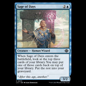 MTG Sage of Days The Lost Caverns of Ixalan