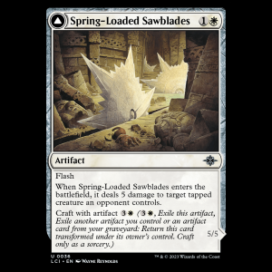 MTG Spring-Loaded Sawblades // Bladewheel Chariot The Lost Caverns of Ixalan lci#36