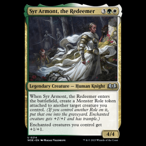 MTG Syr Armont, the Redeemer Wilds of Eldraine woe#214