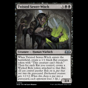 MTG Twisted Sewer-Witch Wilds of Eldraine