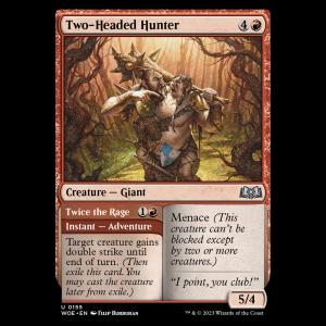 MTG Two-Headed Hunter // Twice the Rage Wilds of Eldraine