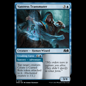 MTG Vantress Transmuter // Croaking Curse Wilds of Eldraine - FOIL