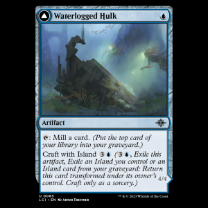 MTG Waterlogged Hulk // Watertight Gondola The Lost Caverns of Ixalan