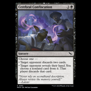 MTG Cerebral Confiscation Murders at Karlov Manor - FOIL mkm#81