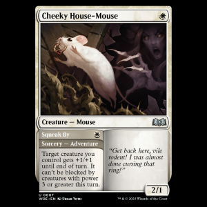 MTG Cheeky House-Mouse // Squeak By Wilds of Eldraine