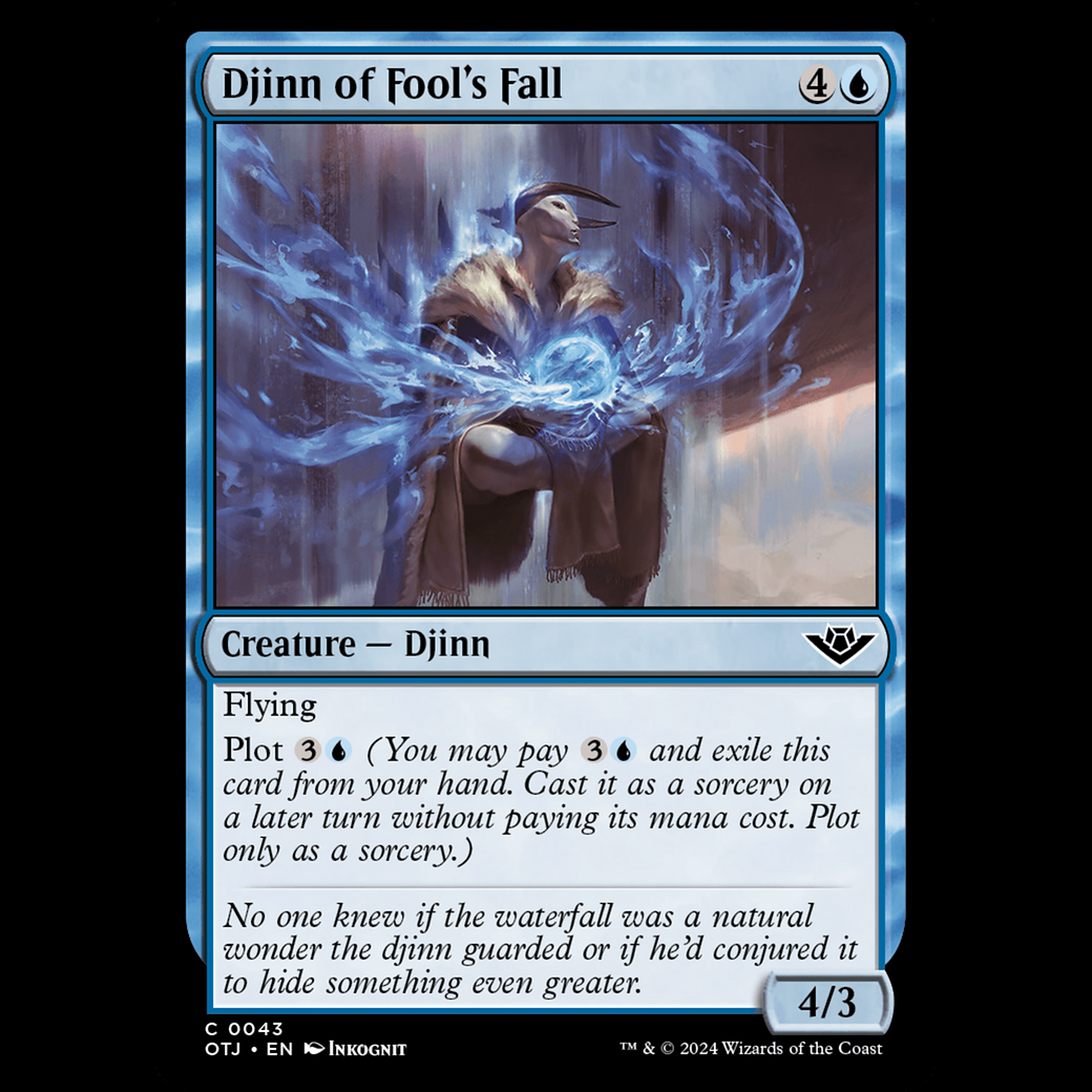 MTG Djinn of Fool's Fall Outlaws of Thunder Junction otj#43