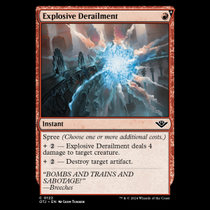 MTG Explosive Derailment Outlaws of Thunder Junction