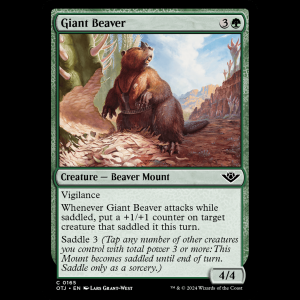 MTG Giant Beaver Outlaws of Thunder Junction