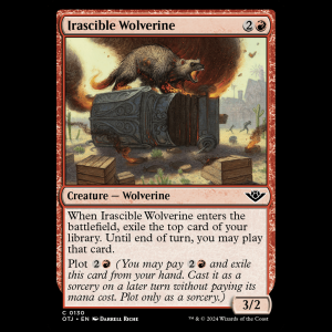 MTG Glotón irascible (Irascible Wolverine) Outlaws of Thunder Junction otj#130