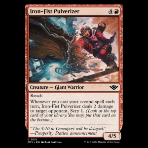 MTG Iron-Fist Pulverizer Outlaws of Thunder Junction - FOIL