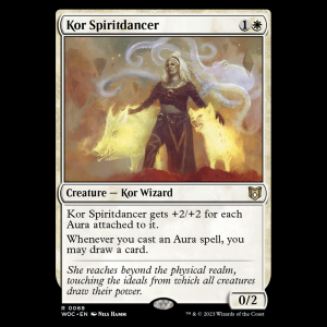 MTG Kor Spiritdancer Wilds of Eldraine Commander woc#69