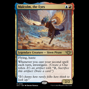 MTG Malcolm, the Eyes Outlaws of Thunder Junction
