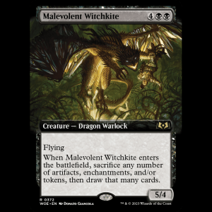 MTG Malevolent Witchkite Wilds of Eldraine