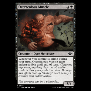 MTG Overzealous Muscle Outlaws of Thunder Junction otj#97