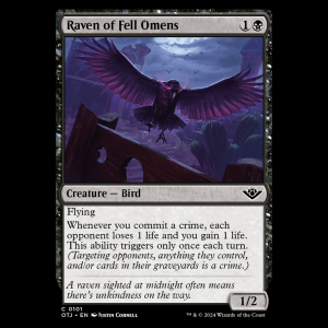 MTG Raven of Fell Omens Outlaws of Thunder Junction