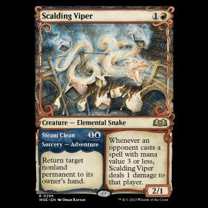 MTG Scalding Viper // Steam Clean Wilds of Eldraine