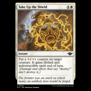 MTG Take Up the Shield Outlaws of Thunder Junction