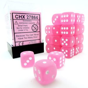 Chessex Dados 12mm Pink Frosted Dice