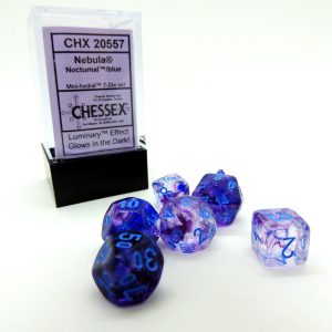 Chessex Dados Nebula 10mm Mini Nocturnal/Blue D7