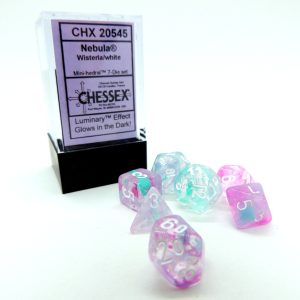 Chessex Dados Nebula 10mm Mini Wisteria/White D7