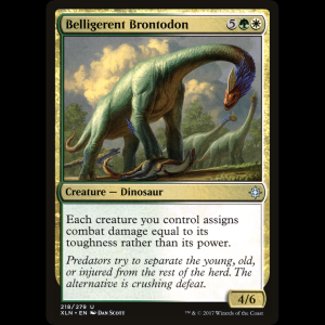 MTG Belligerent Brontodon Ixalan xln#218