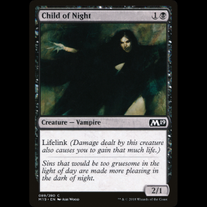 MTG Hijo de la noche (Child of Night) Core Set 2019 m19#89